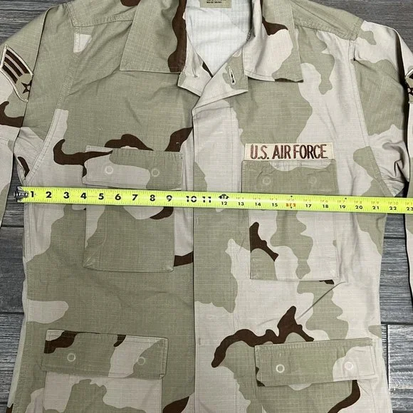 US Air Force Combat Military Coat Desert Jacket Medium Regular Camouflage Beige - Picture 12 of 16